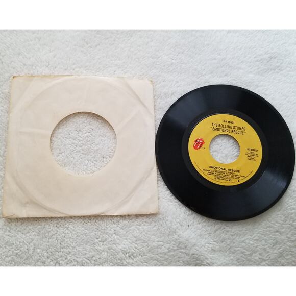 The Rolling Stones 80s vintage vinyl 45 Emotional Rescue - Picture 3 of 7